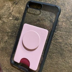 Spigen phone case with PopSocket pop wallet for iPhone 8+ - like new
